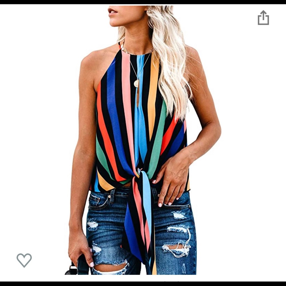 multicolored blouse - Picture 2 of 4